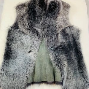 real fur vest size S